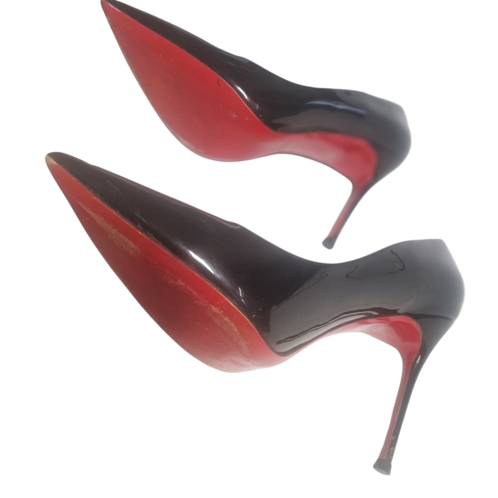 Louis Vuitton Elegant Black and Red Louis Boutin Stiletto Heels Size 43